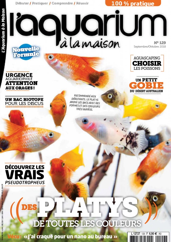 Aquarium à la maison n° 129 - septembre / octobre 2018