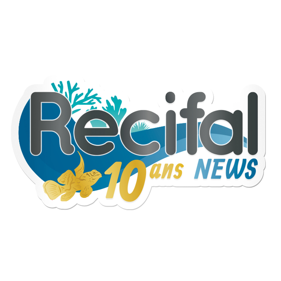 sticker Récifal News 10 ans